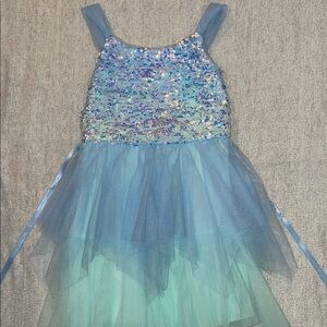 Pink & Violet Blue Sparkle Tulle Fairy Size 6 Dress